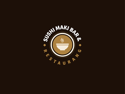 sushi maki bar & restaurang branding flat illustration illustrator logo minimal modern resturant s letter logo typography vector