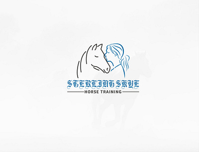 Horse training logo branding design flat horse logo illustrator lettering logo minimal training type vector