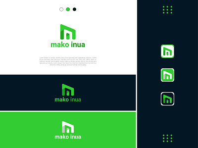 Mako inua branding illustrator logo logo design logo folio logo mockup logo template logos logotype lototype m letter m logo minimal typography vector web logo