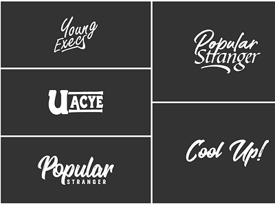 Typography branding illustrator lettering logo minimal modern type typography ui vector