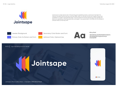 Jointsape logo design branding illustrator lettering logo minimal type typography ui vector web