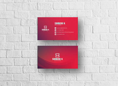 Gradient Business Card Design branding business business card business card design business cards businesscard design illustrator logo typography ui ux vector