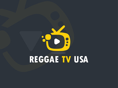 Reggae TV USA app brand identity branding tv logo icon illustration illustrator lettering logo logo design logodesign logos logotype typography vector