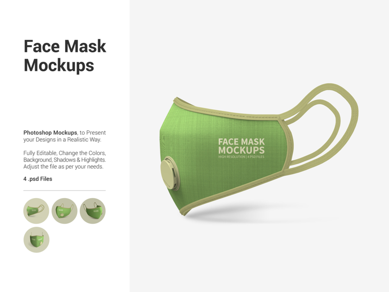 Download Free Face Mask Mockup Designs Themes Templates And Downloadable PSD Mockup Template