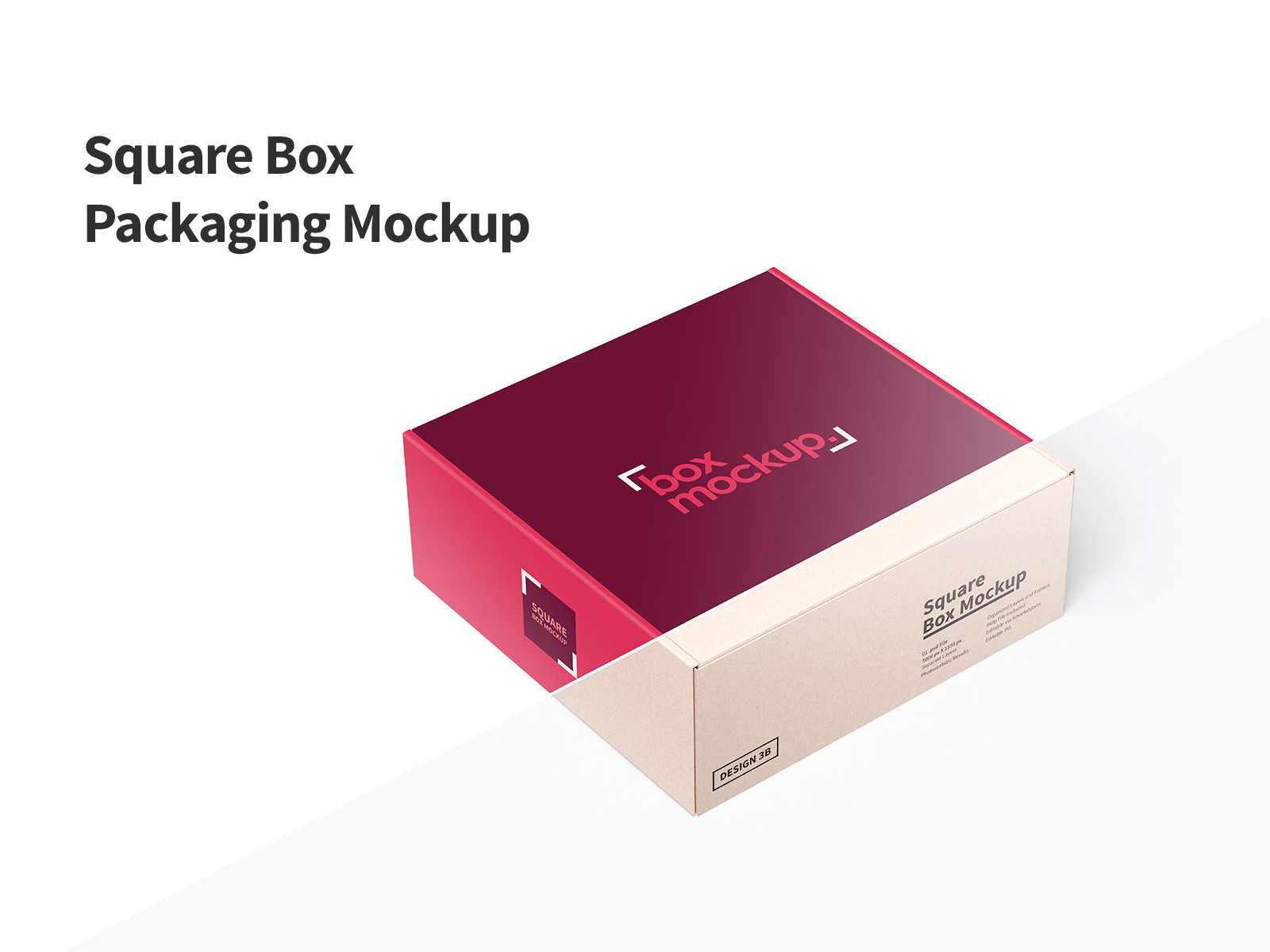 Download Square Box Packaging Mockup by Shaike Rintu on Dribbble