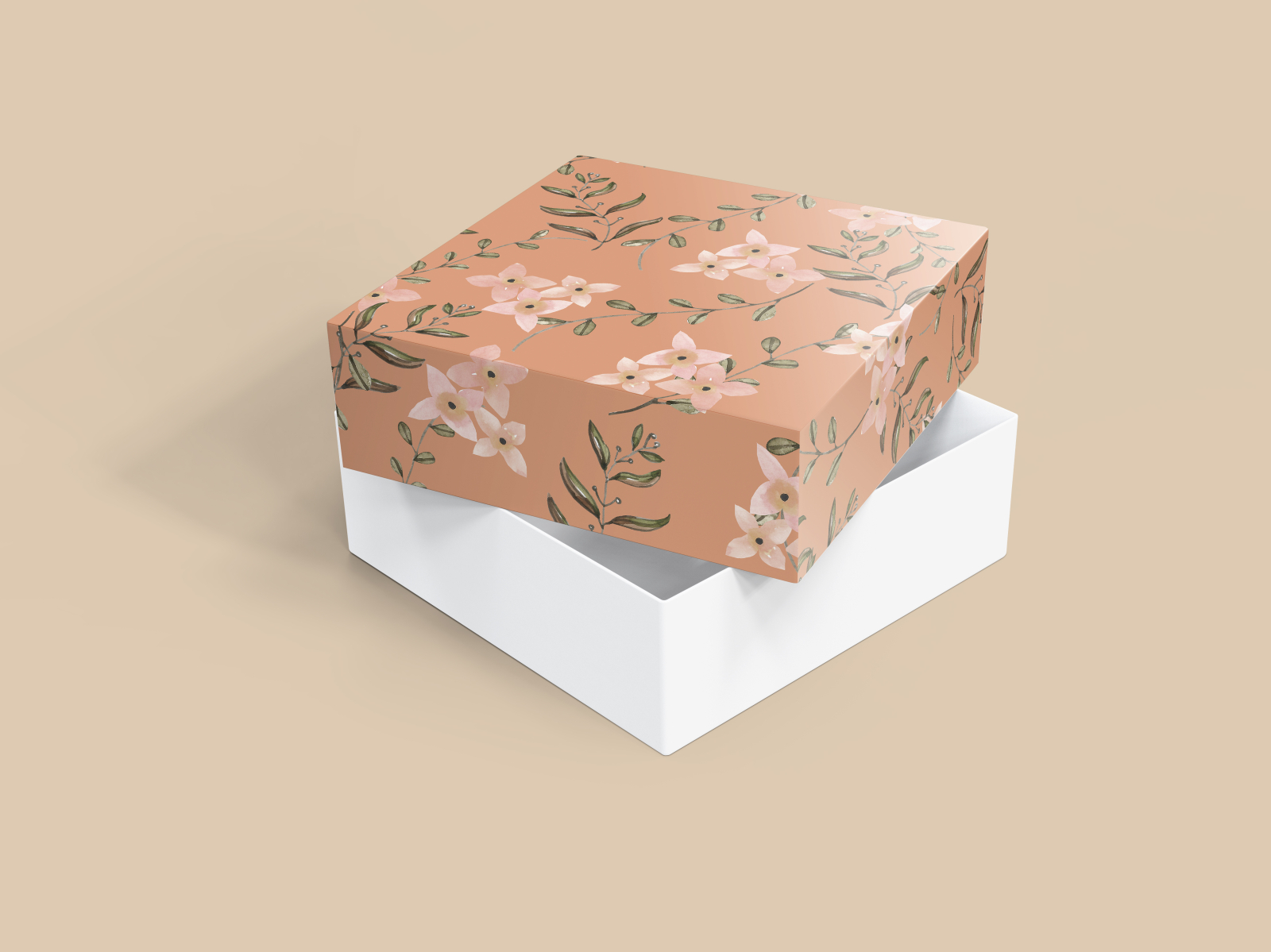 Cake Box with window Mockups - Free Download