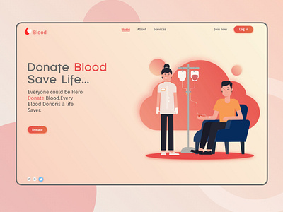 Blood donate landing page