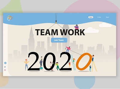 2020 Team work design icon illustration illustrator logo ui ux vector web website
