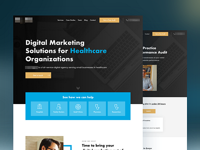 Landing Page for Digital Marketing Agency digital marketing digital marketing agency homepage homepage design landing page landing page concept landing page design web design web design web design agency website website design