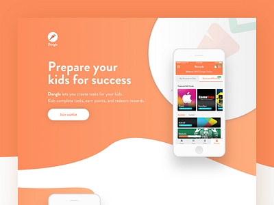 Dangle App Landing Page