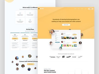 Photofly Landing Page (Yellow)