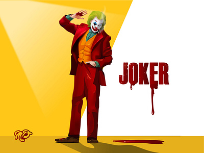 Joker adobeillustrator blood character dccomics design illustration jokermovie vector villian