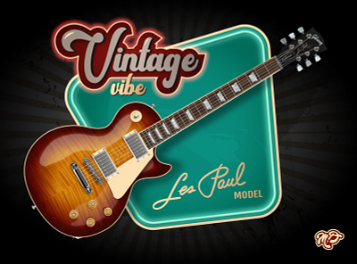 Realistic vector Gibson Les Paul adobe adobeillustrator design guitar illustration music realistic retro vector vintage
