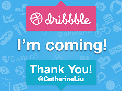 Dribbble,I'm coming! Thanks for invite!