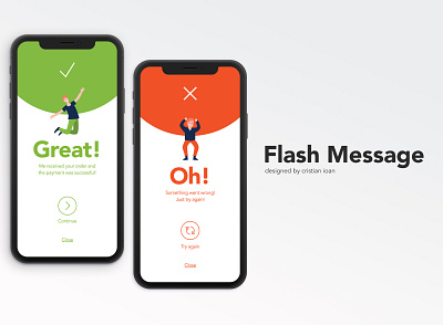 Flash Message dailyui dailyui011 dailyuichallenge error great green minimalist mobile oh red success