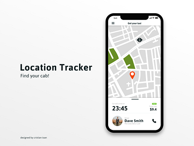 Location Tracker 020 cab dailyui dailyui020 dailyuichallenge design location taxi tracker uber