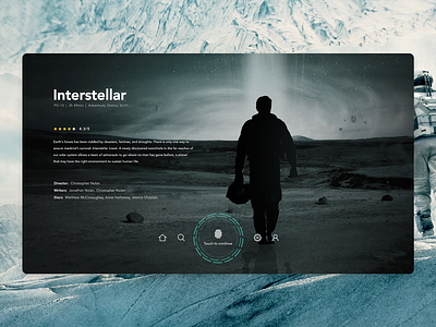 Interstellar TV Play Screen dailyui dailyui025 dailyuichallenge film interstellar movie play rating screen tv