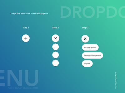Dropdown Menu Design 027 animation circle dailyui dailyui027 dailyuichallenge design dropdown gradient menu
