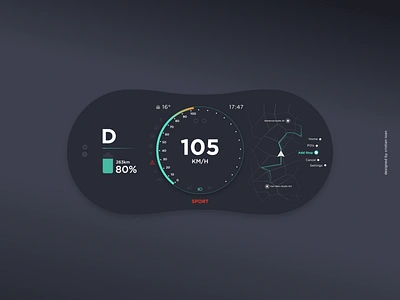 Car Dashboard 034 auto automotive car cars dailyui dailyui034 dailyuichallenge dashboard driving interface motion