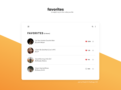 Favorites Panel 044 dailyui dailyuichallenge favorites favourites window