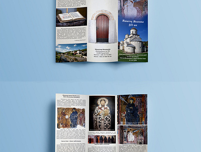 Pamphlet (Mileseva Monastery) design illustration logo mockup typography