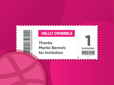 Hello dribbble! branding design icon illustration invitation logo