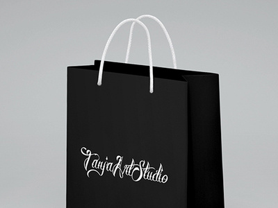 TanjaArtStudio logo design bag branding design logo mockup typography vector