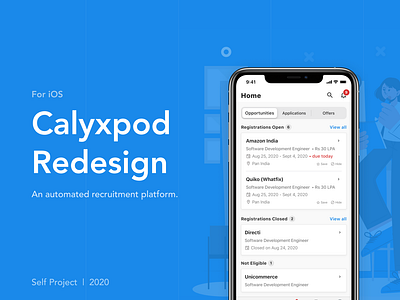 Calyxpod- App Redesign || UI/UX