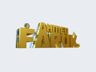 FARUK AHMED 3d art 3d artist 3d typography print design product design trending typography web design