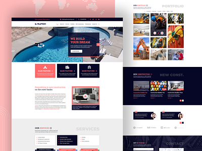 Rupok - Contracting UI Template adobe xd contracting figma landing page psd template ui design ui template ui ux ux design web design