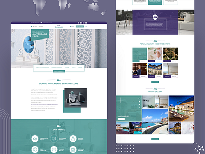 Sinderella - Hotel landing page UI design adobe xd landing page psd template ui ui design ui templates ux design web design