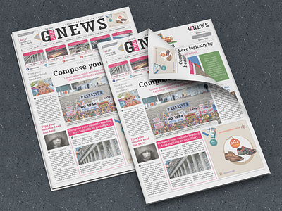 Newspaper adobe indesign illustraion magazine mobile newsletter newspaper print typography web design