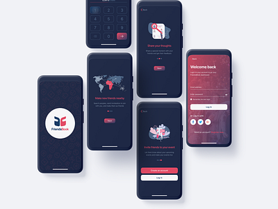 FriendsBook – Social Media Mobile App UI Kit #1