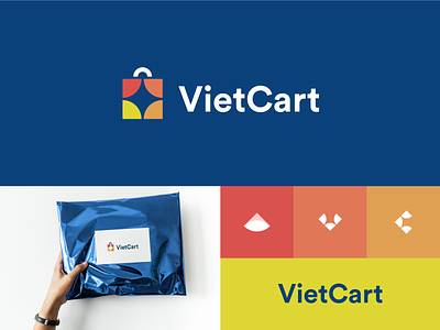 Vietcart logo brand branding cart colorful freelance identity logo logodesign mark shopping symbol vector vietnam work in process