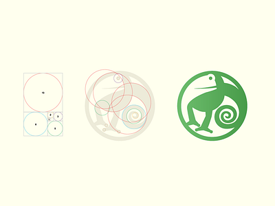 Chameleon version 2 animal brand chameleon freelance golden ratio green icon illustration logo mark symbol viet nam