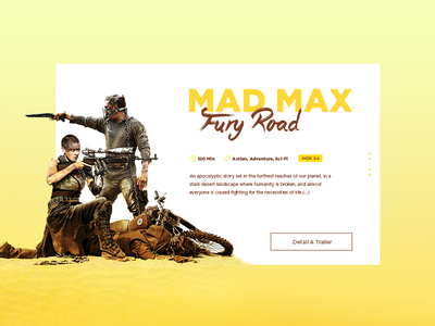 Movie Card_Mad Max 2015 card freelance imdb info movie ui ux vietnam webdesign widget