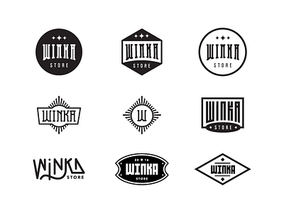 Winka 2 branding classic fashion line logo store symbol type wordmark