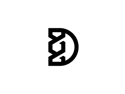 DNA logo branding identity letter link mark medical minimalism negative space symbol