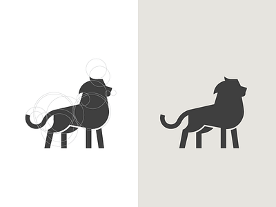 Lion Mark animal icon leo logo minimal symbol