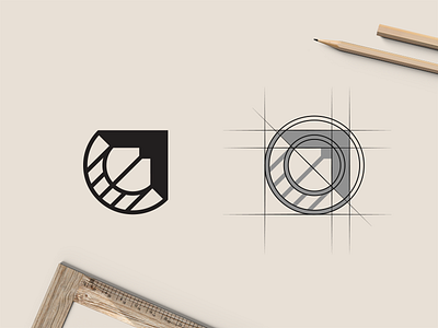 Craftiver Branding - Concept 1 architecture freelance house letter c logo pencil ruler sketch vietnam