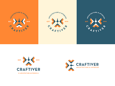 Craftiver Branding - Concept 2 architecture bird c freelance interior letter logo process vietnam