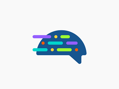 Brain/Chat/Code icon communication logo software technology