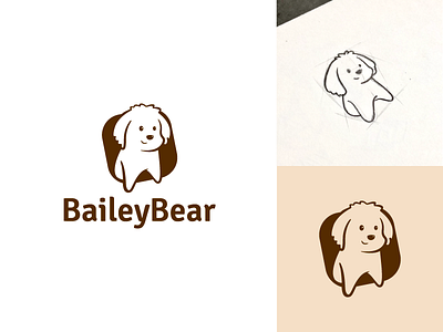 BaileyBear logo _Approved accessories brush dog negative pet shop sketch toy