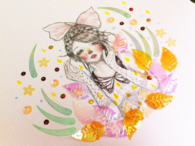 Glitter in the Air art craft drawing fashion floral illustration indonesia nature