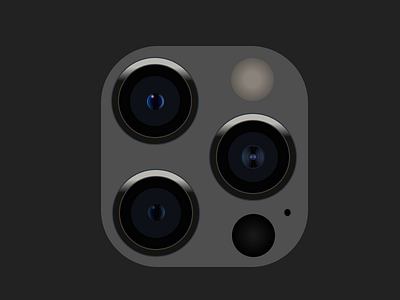 iPhone 12 Pro Camera App Icon app art design icon ios iphone iphone pro logo minimal pacific blue ui vector