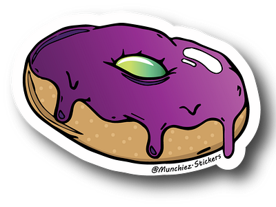 Purple donut design donut doodle doodleart procreate sketch sticker