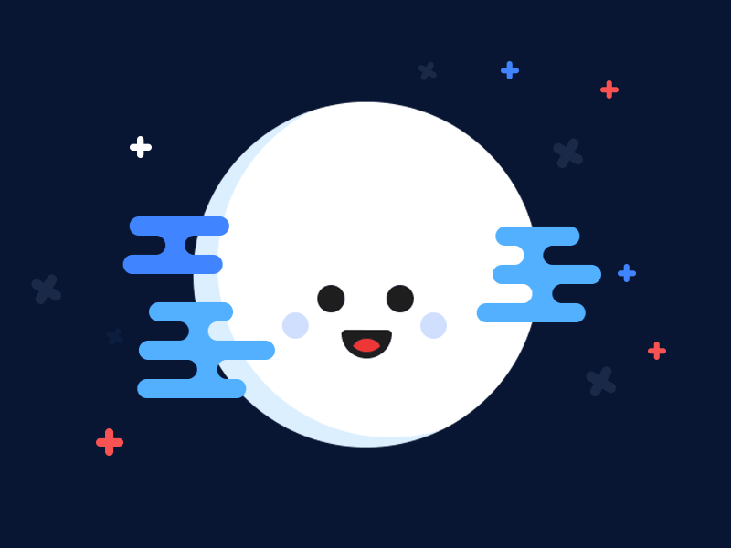 Animation of the moon ui 动画 插画