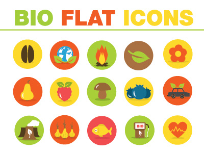Bio Flat Icons
