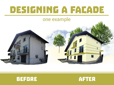 Facade buliding creative design facade photoshop