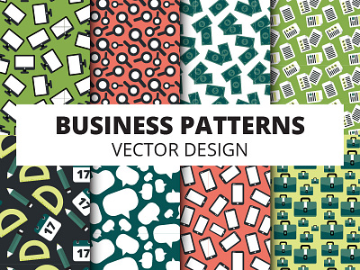 Business pattern business computer documents money paper pattern pen phone search suitcase